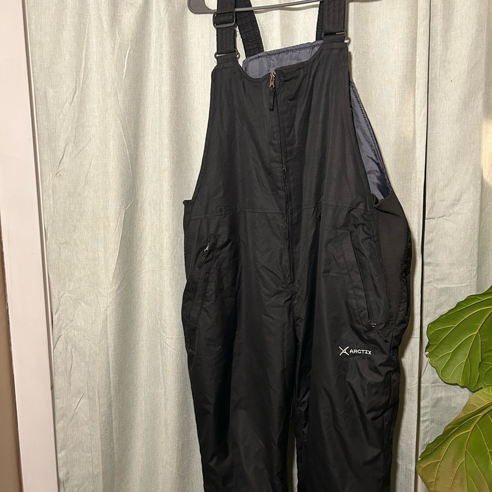 Black Snow Bib Overalls